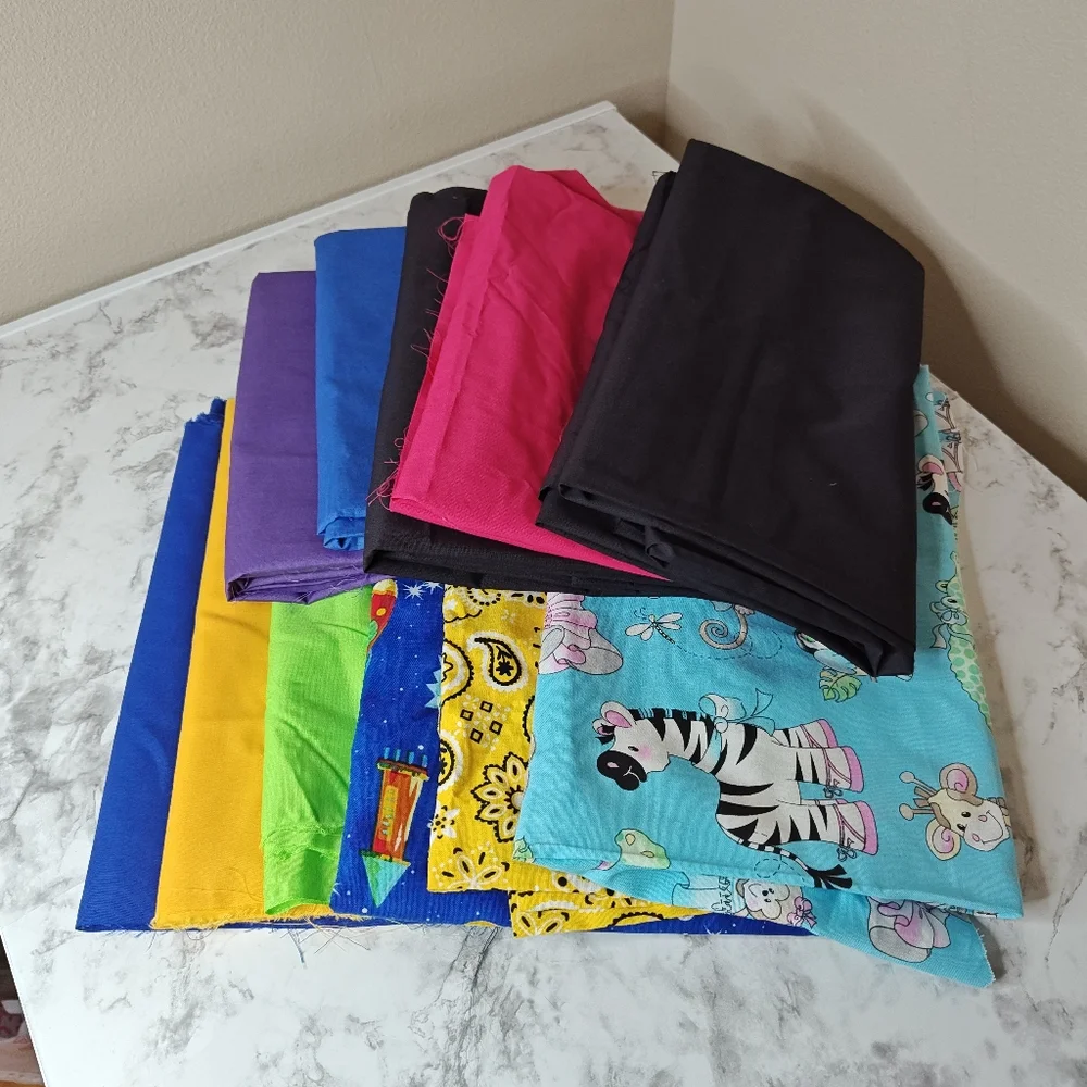 Bundle Of Assorted Fabric Scraps